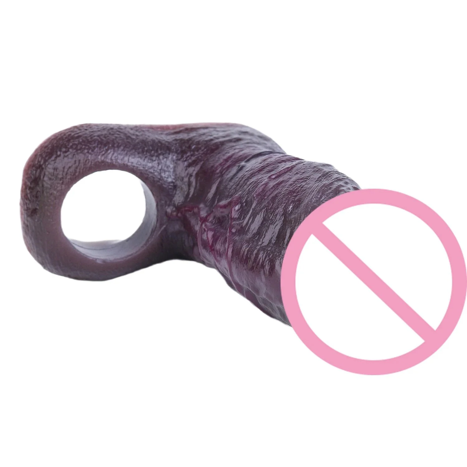 Brown Duke Series Silicone Penis Sleeve Four Sizes Available Male Penis Extender Realistic Skin-Like Feel