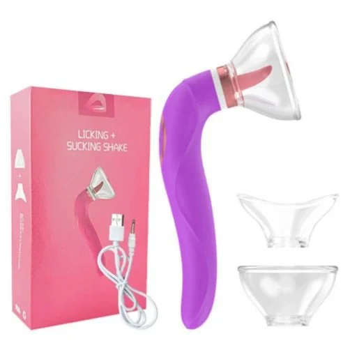 10 Frequency Nipple Clitoral Stimulator Licking Sucking Tongue Vibrator Sex Toys for Women