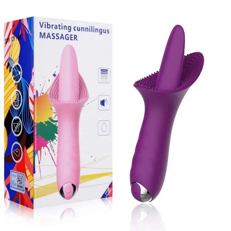 100% Waterproof Silicone Realistic Tongue Licking Vibrator Female Masturbation Adult Sex Toys