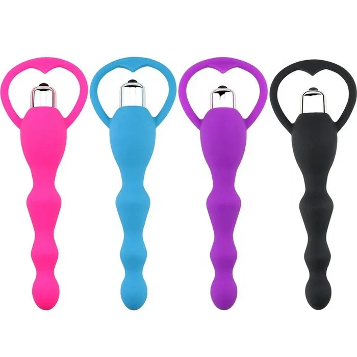 1 Speed Vibrating Silicone Anal Beads Sex Toys for Enhanced Sexual Pleasure