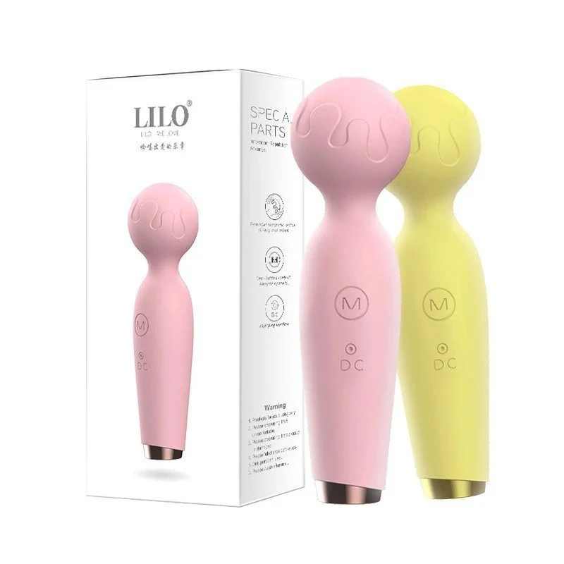 10 Speed Waterproof Rechargeable Mini AV Massager Wand Vibrator Lilo Sex Toys for Women
