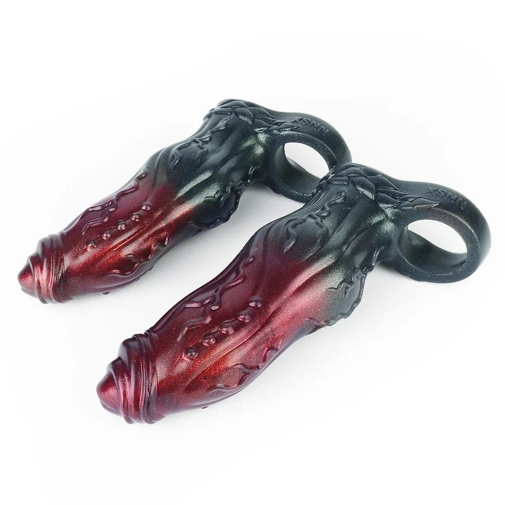 Black Samurai Closed-end Penis Sleeve Penis Enlargement Fantasy Monster Penis Sleeve Male Soft Dildo Sleeve Extender Sex Toys