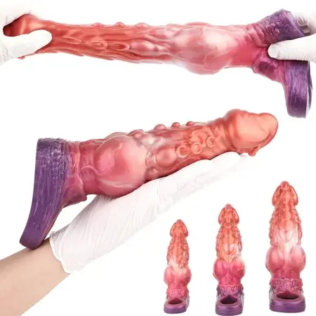 9.84 Inch Monster Huge Thick Dildo Sleeve Penis Sheath Extender Enlarger,Cock Sheath Extension Penis Extender Toy