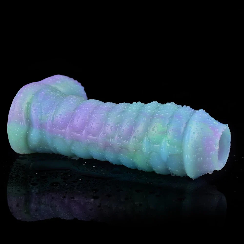 Dragon Penis Sleeve with Soft Silicone Extendable Male for Enlargement Dildo Fantasy Sex Toy for Enhanced Pleasure Luminous
