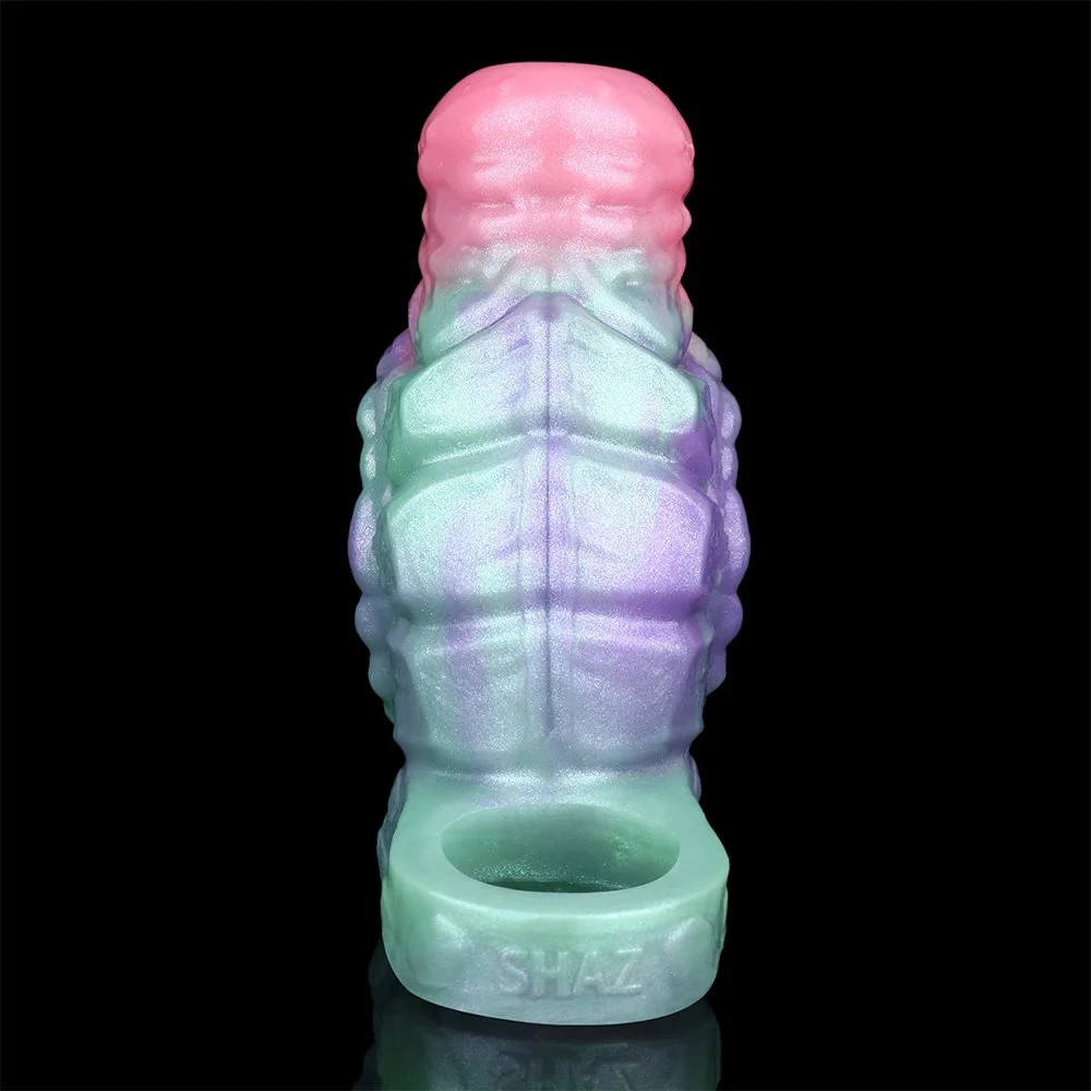 Design Fantasy Penis Sleeve with Tortoiseshell Modeling G-spot Reusable Dildo Sleeve for Men Masturbator