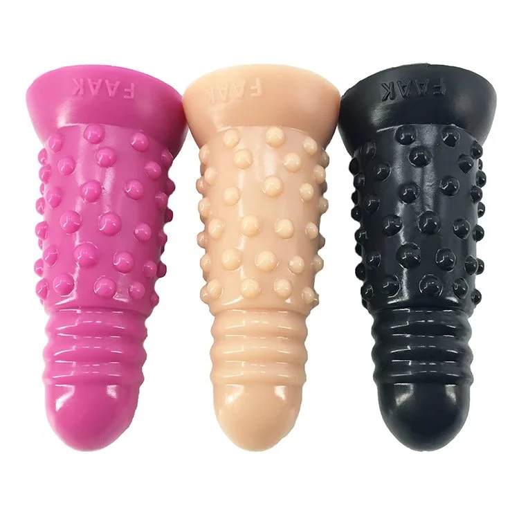 18cm 7 6.5cm Huge Thick Silicone Dildo Sex Toys Anal Butt Plug with Bumpy Dot Threaded Line for Exciting Sexual Pleasure