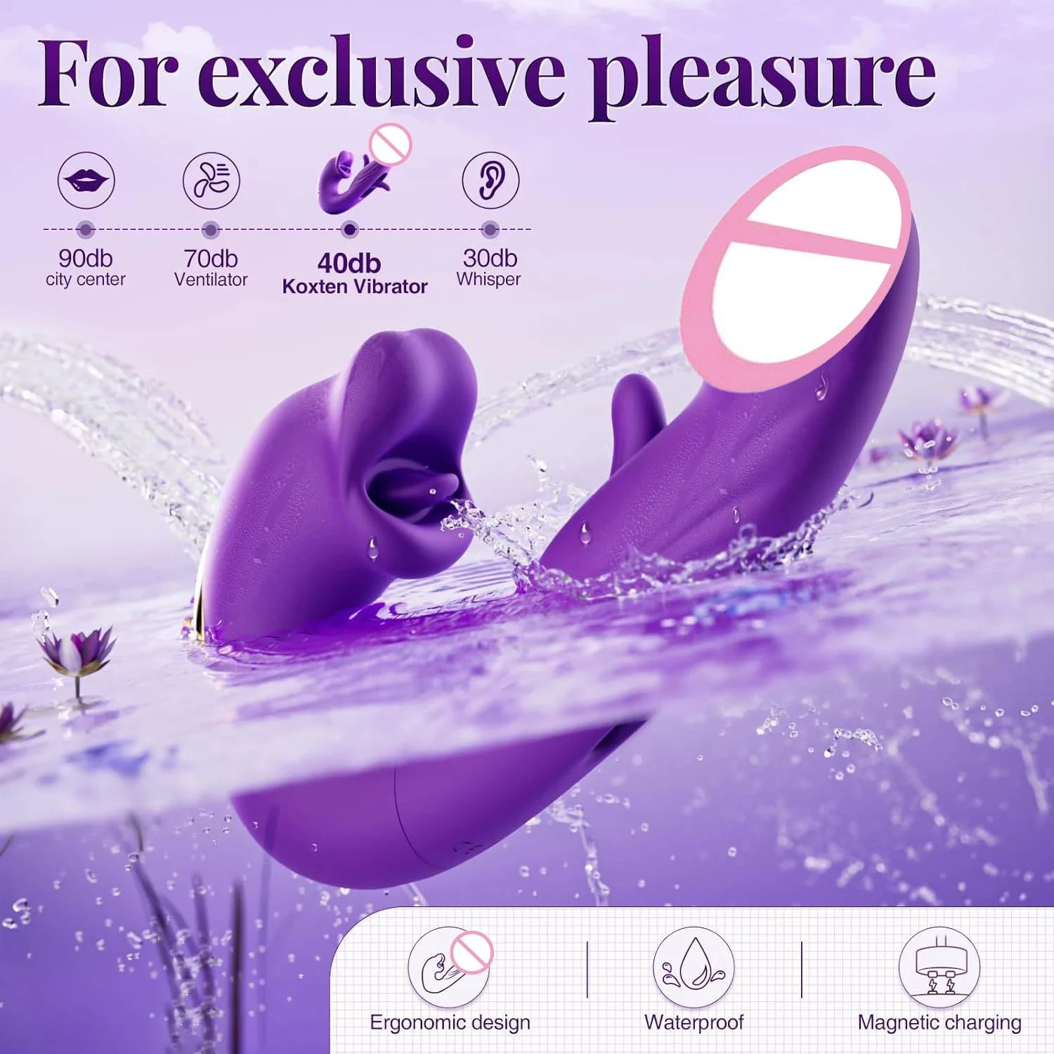 3 in 1 Female USB Power Supply Vibrator 7-Frequency G-Spot Masturbation Snap Trade Mouth Flap Tongue