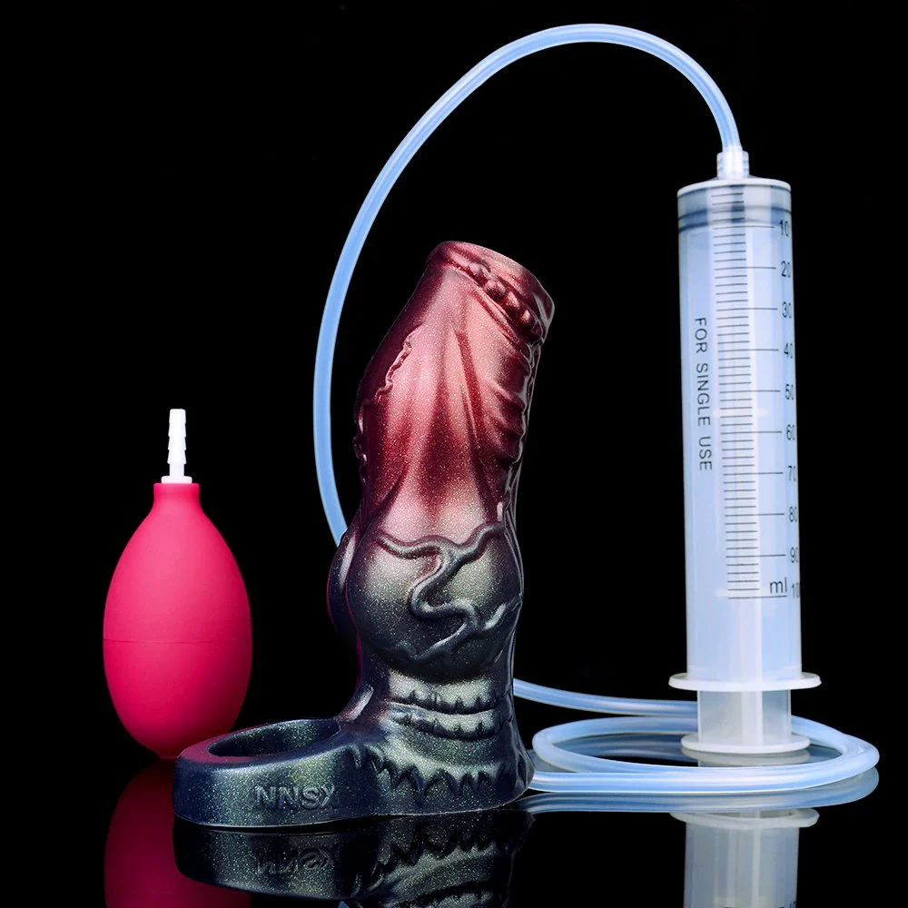 Double Knot Penis Sleeve for Delay Ejaculation,Ejaculating Penis Sleeve Animal Cock Ring Extender Enlargement for Couple