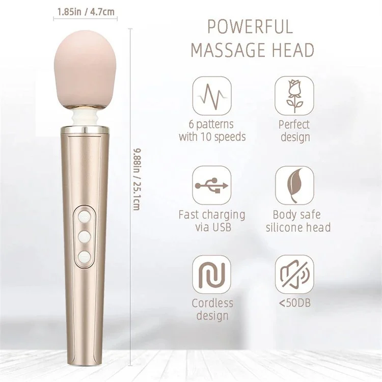 10 Speed Usb Charge Huge Av Wand Vibrators Full Body Massage Vibrator Sex Toys for Woman Microphone