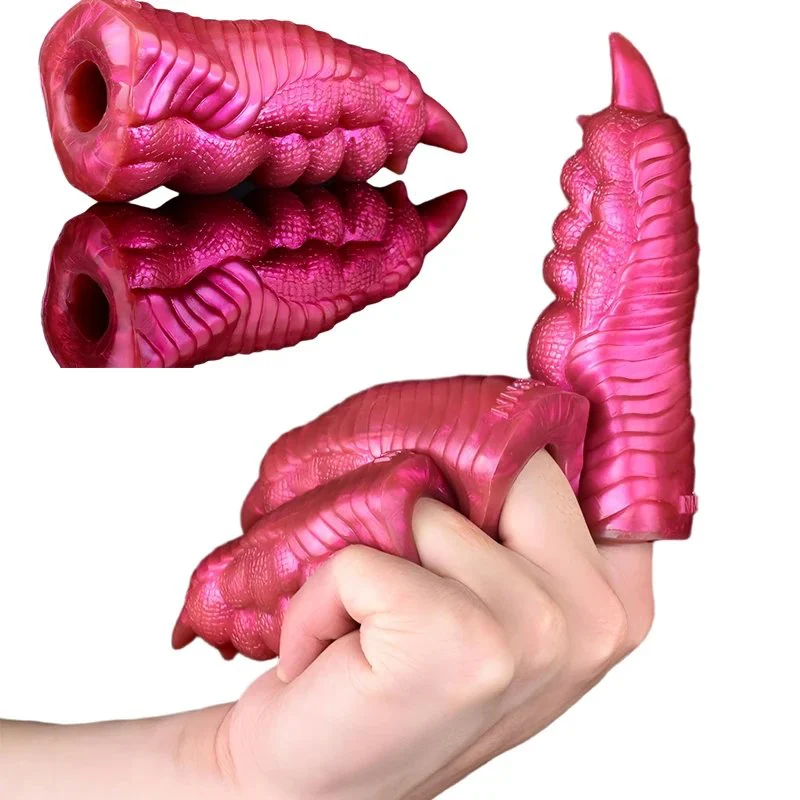 3 Sizes G Spot Stimulation Monster Dragon Finger Sleeves Penis Clitoris Massages Sex Toys for Women Couples Lesbian Toy