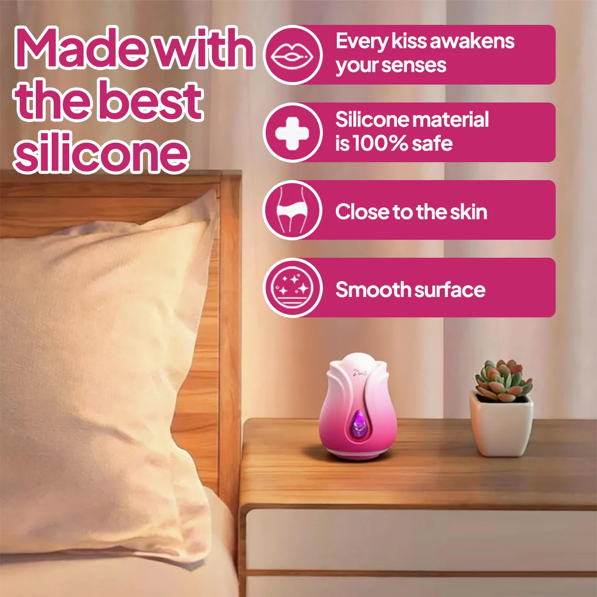 100% Safe Silicone Material Quiet 10 Suction Modes Rose Vibrator Stronger Suction Women Sex Toys