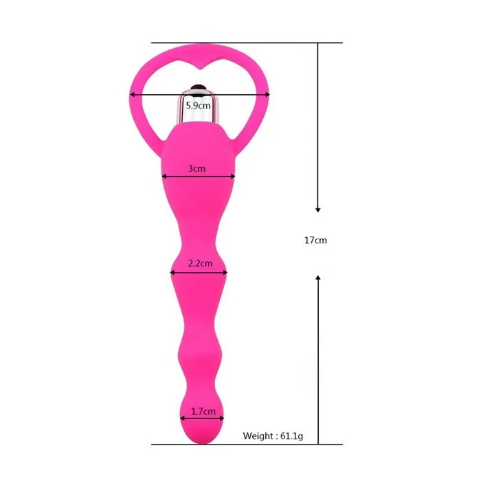 1 Speed Vibrating Silicone Anal Beads Sex Toys for Enhanced Sexual Pleasure
