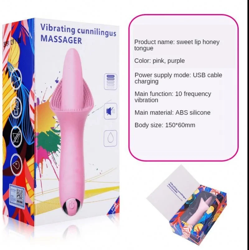 100% Waterproof Silicone Realistic Tongue Licking Vibrator Female Masturbation Adult Sex Toys