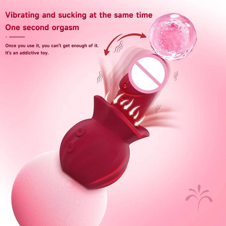 2 In1 Breast Nipple Sucking Sex Toys Dildo Vibrator for Women