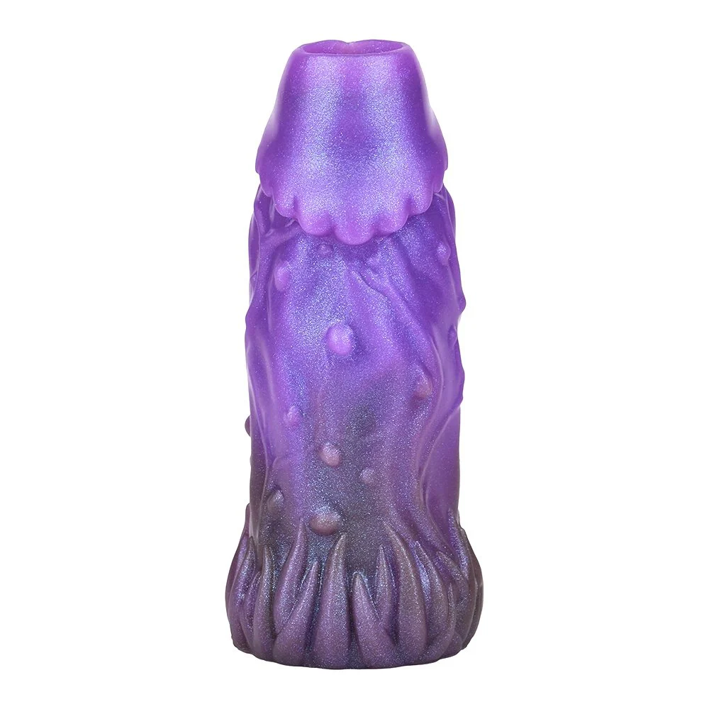 Enhance Male Endurance Reusable Penis Sleeve Monster Cock Sleeve Penis Extender Fantasy Penis Enlarger with Silicone Cock Ring