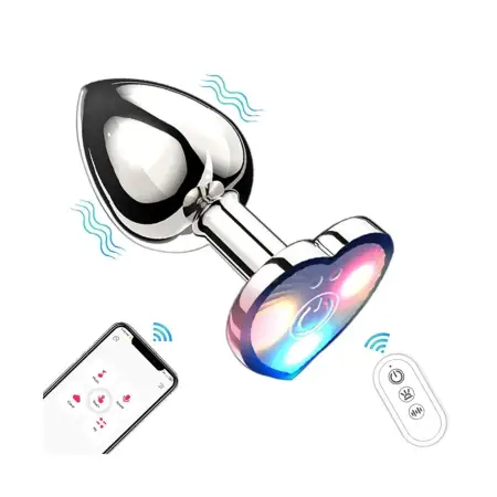 Anal Beads Prostate Massager Luminous Vibrating Butt Plug App Remote Control Sex Toys for Men and Women