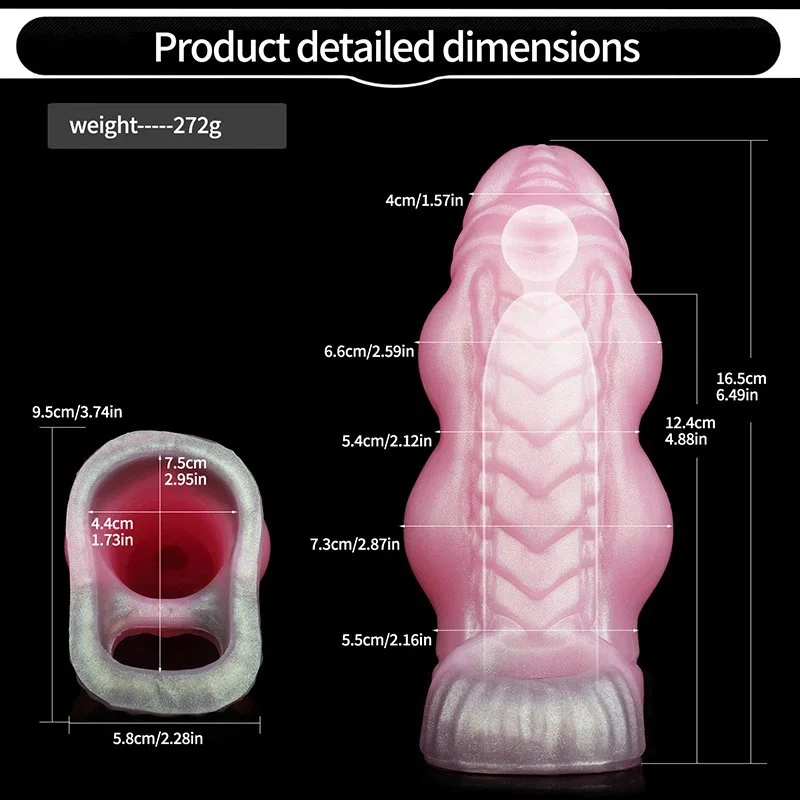 Double Knot Penis Sleeve Delay Ejaculation Sheath Anal Plug Sex Toys for Men Cock Enlargement Adult Pleasure Stimulator