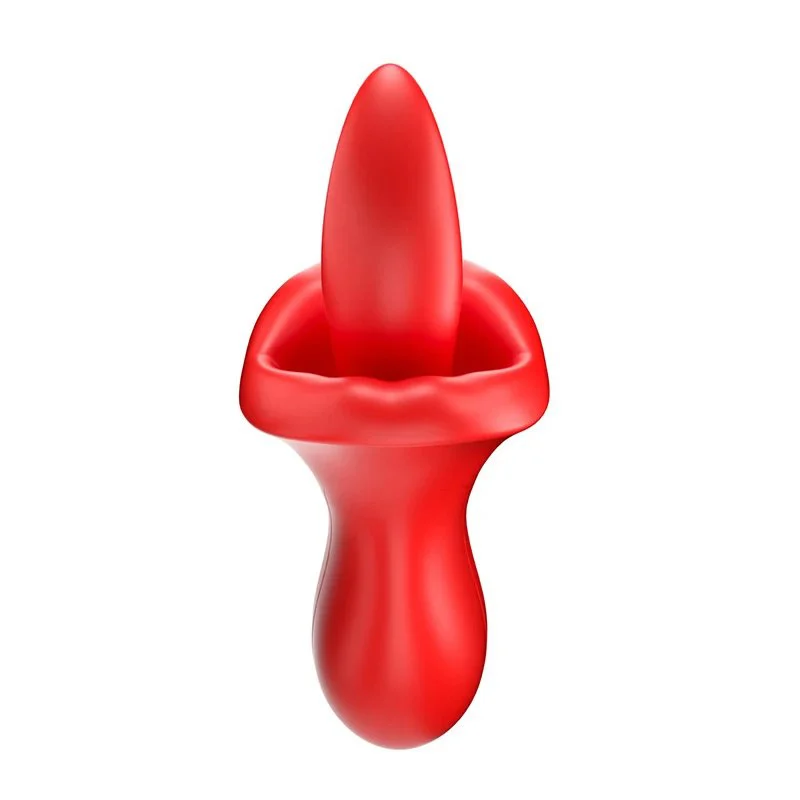 10-Speed Realistic Tongue Licking Rose Vibrators Sex Toys