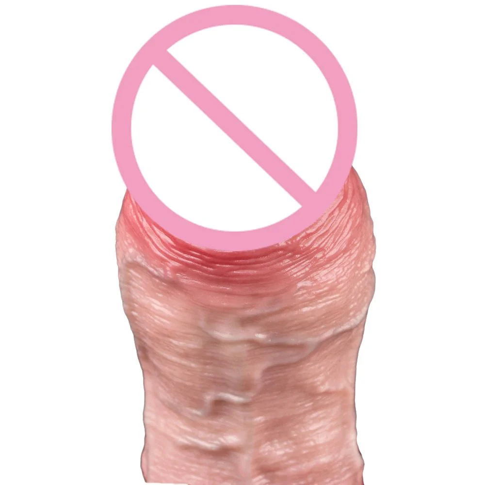 5.5inch Soft Realistic Liquid Silicone Elastic Realistic Dildo Sleeve Penis Sleeve Cock Sleeves Male Sex Product with Penis Ring