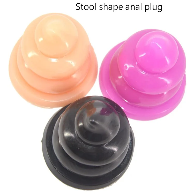12CM Faeces Shape Thick Anal Plug Juguetes Sexuales Unisex Medical PVC Nus Massager for Women Men