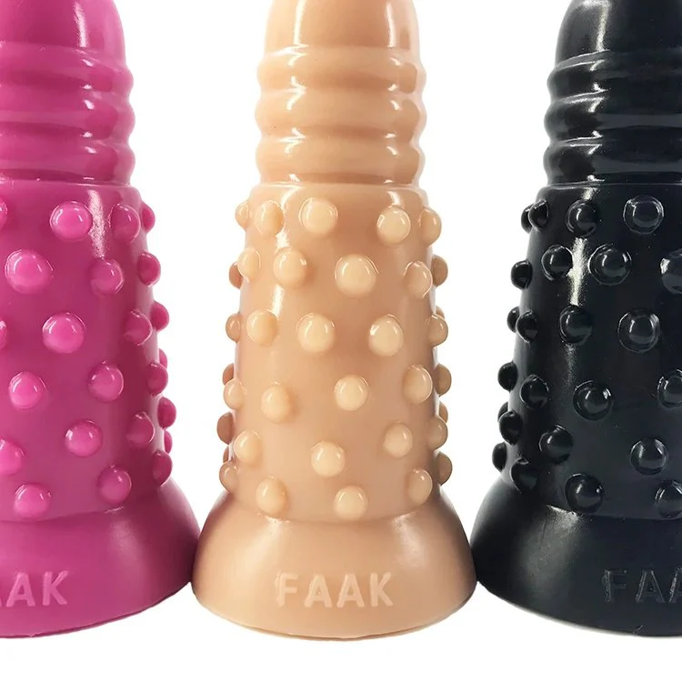 18cm 7 6.5cm Huge Thick Silicone Dildo Sex Toys Anal Butt Plug with Bumpy Dot Threaded Line for Exciting Sexual Pleasure
