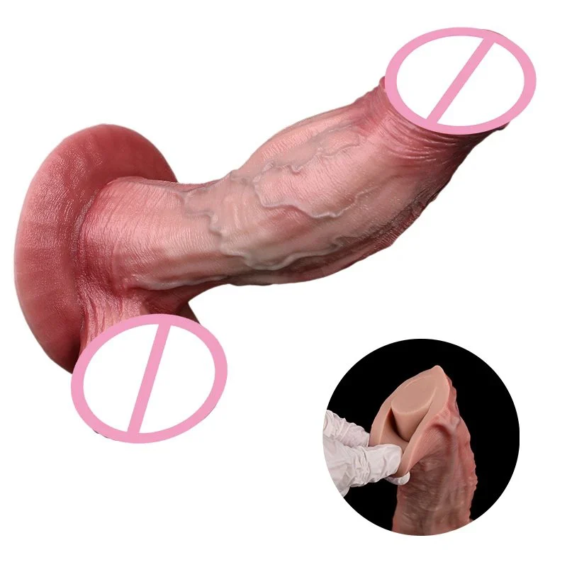 3D Precision Modeling Double-layer Simulation Technology Male Dildo Silicone Provides a Realistic Feel and Is Suitable
