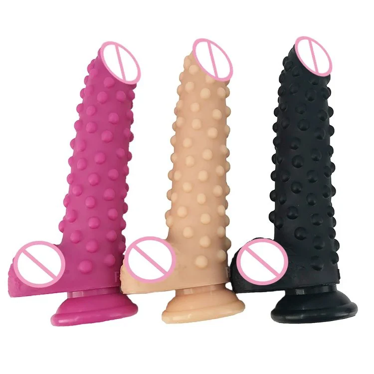 23cm 9 5.2cm Strong Stimulation Butt Dildo Sex Toy Realistic Silicone Anal Plug with Bumpy for Exciting Sexual Experience