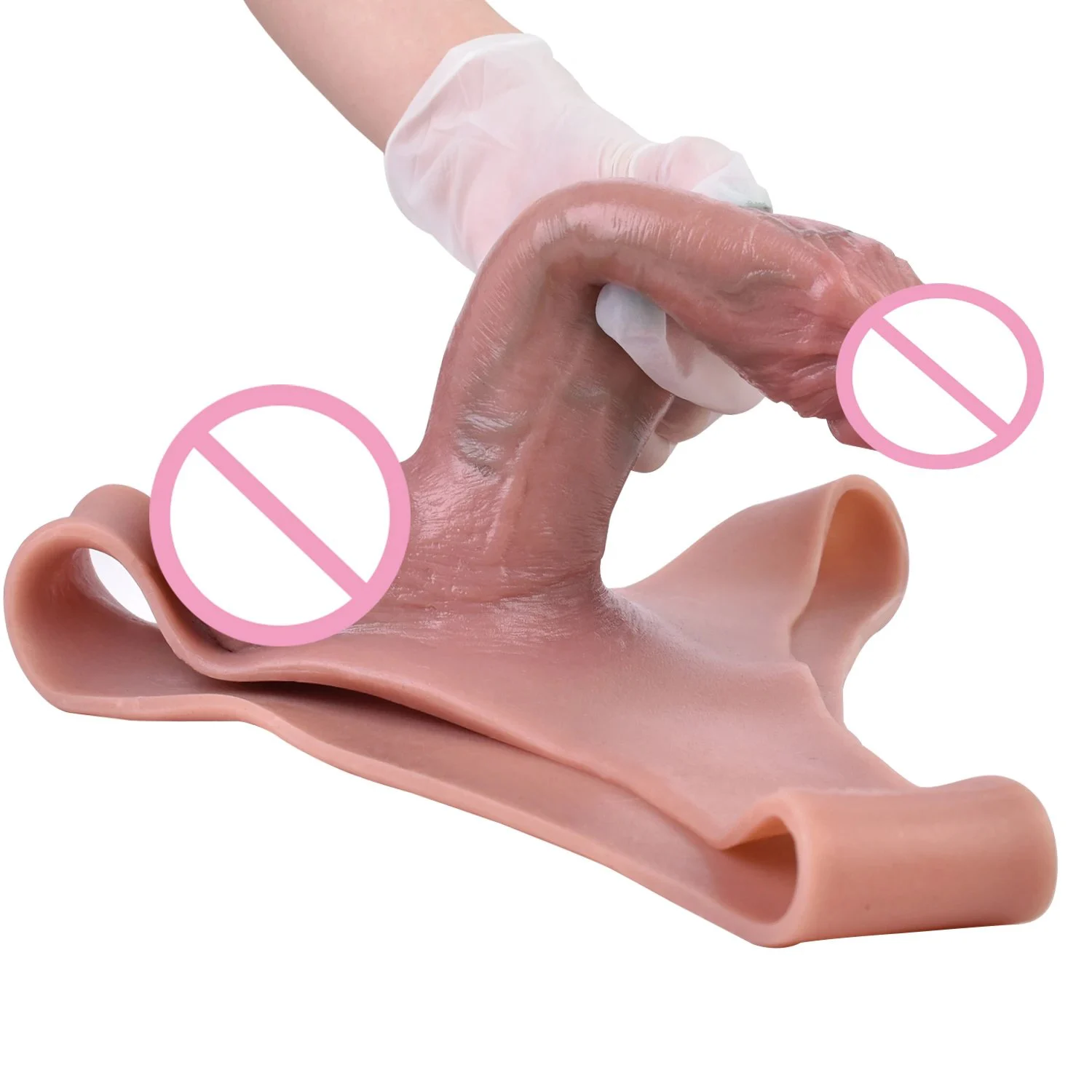 Extender Sleeve Delay Ejaculation Intimate Goods Realistic Penis Sleeve Extender Liquid Silicone Condom Sex Toys for Men