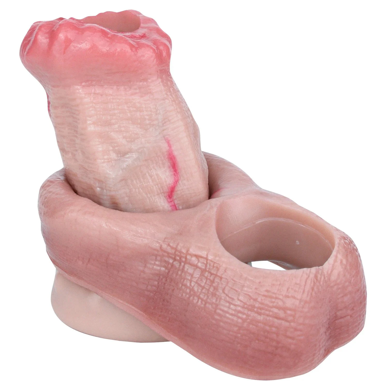 Couples' Intimate Toy Enhanced Thickened Male Penis Extender with Realistic Silicone Texture - 18+ Adult Toy