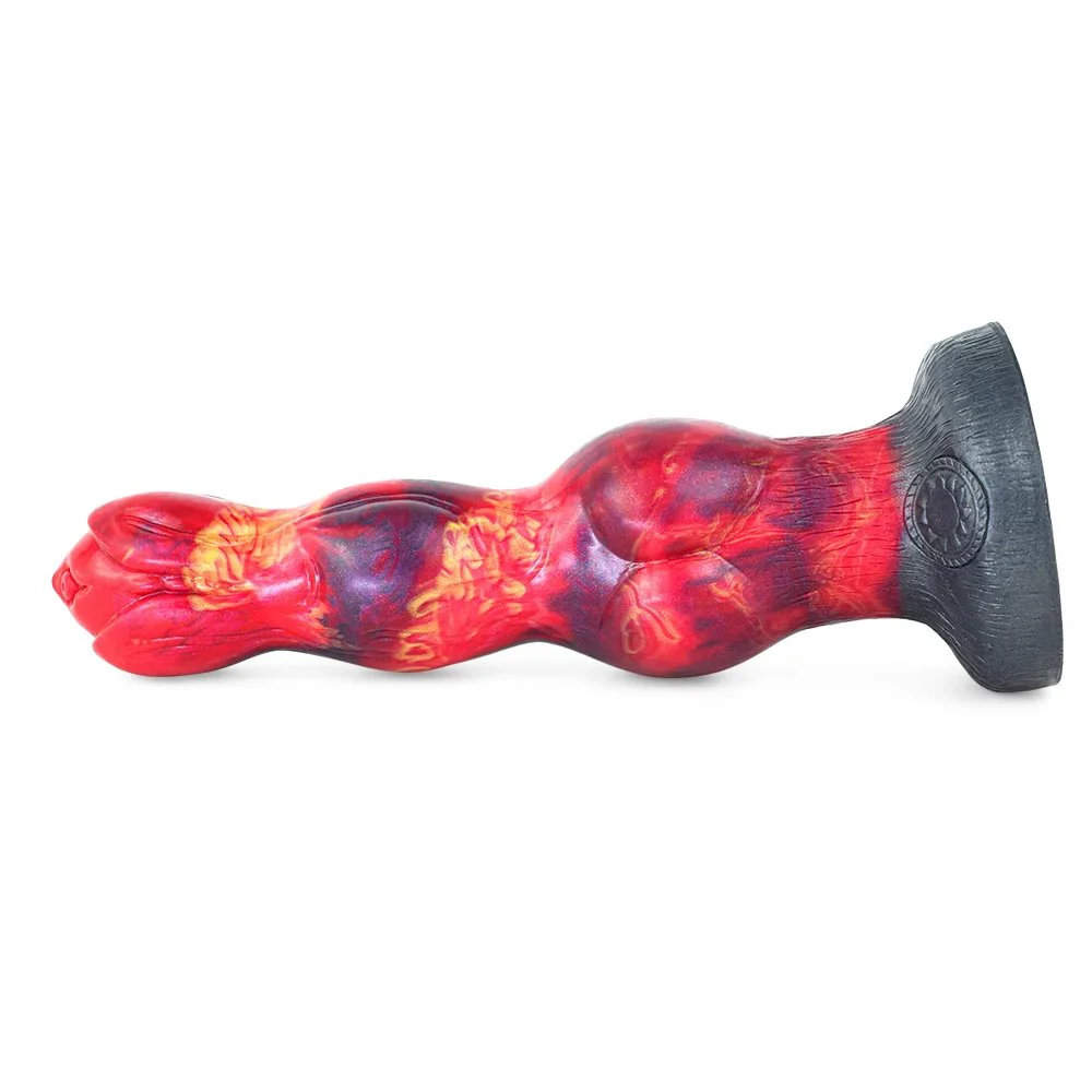 26.5 cm Silicone Sex Product Fire Dragon Coloured Female Penis Masturbator
