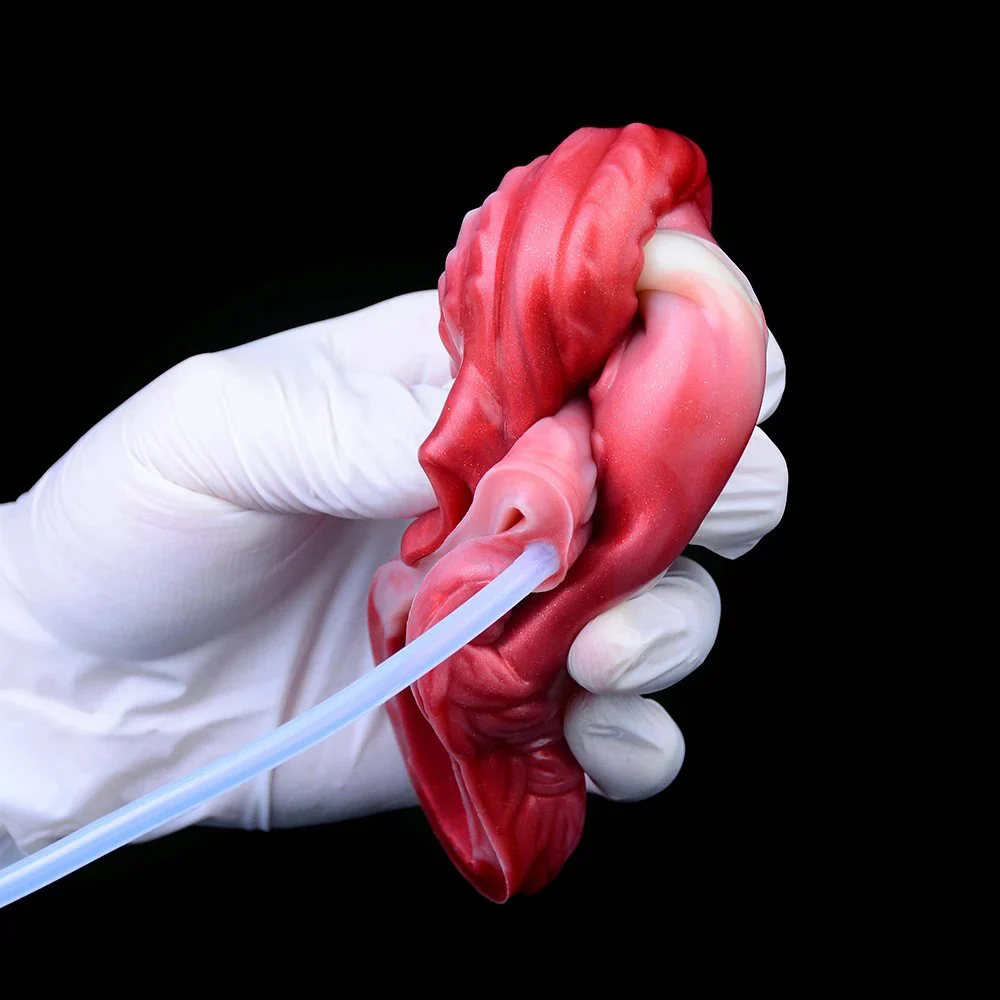 Delay Ejaculation Adult Sex Toys, Ejaculating Penis Enlargement Sheath,Fantasy Squirting Animal Penis Sleeve Knot Dog Dildo