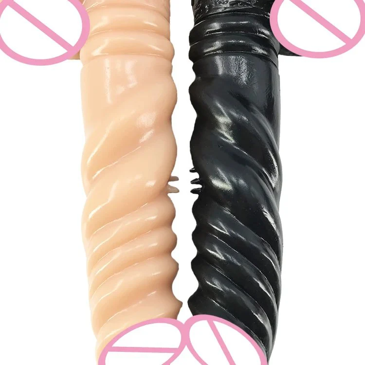 21cm 8.27 Big 5.1cm Threaded Shape Design Silicone Huge Realistic Dildo pink Black Flesh Butt Anal Plug Dildo for Men