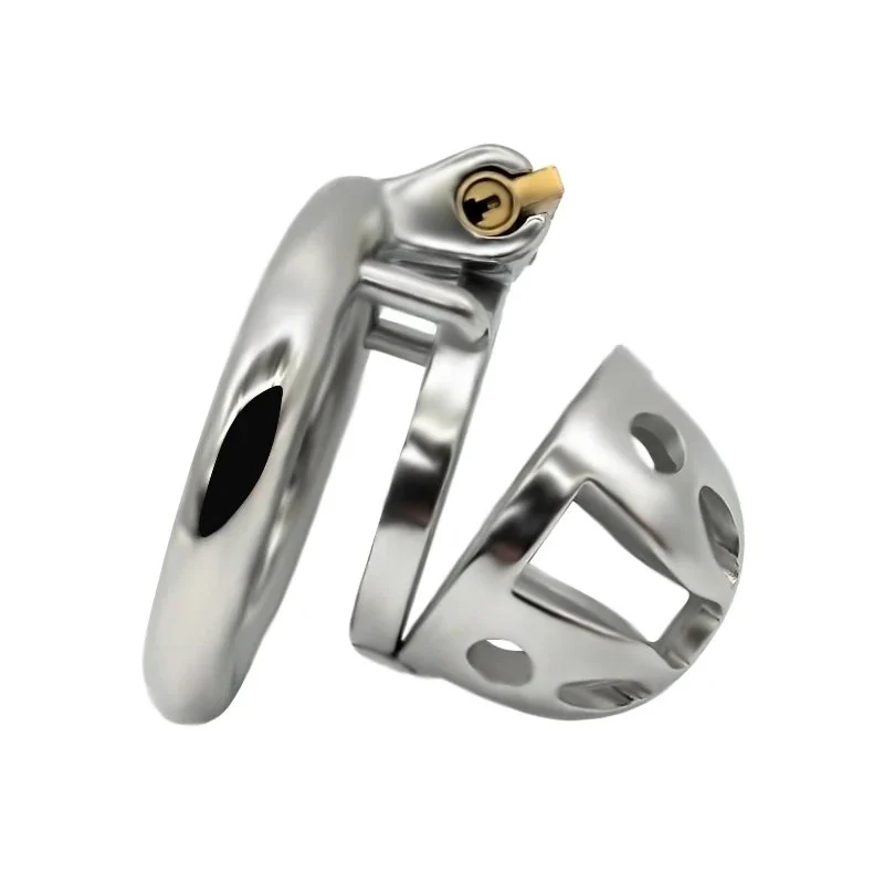 50mm Male Chastity Cage 304 Stainless Steel Lock Penis Cage with Keyholder for Male Chastity Cock Cage