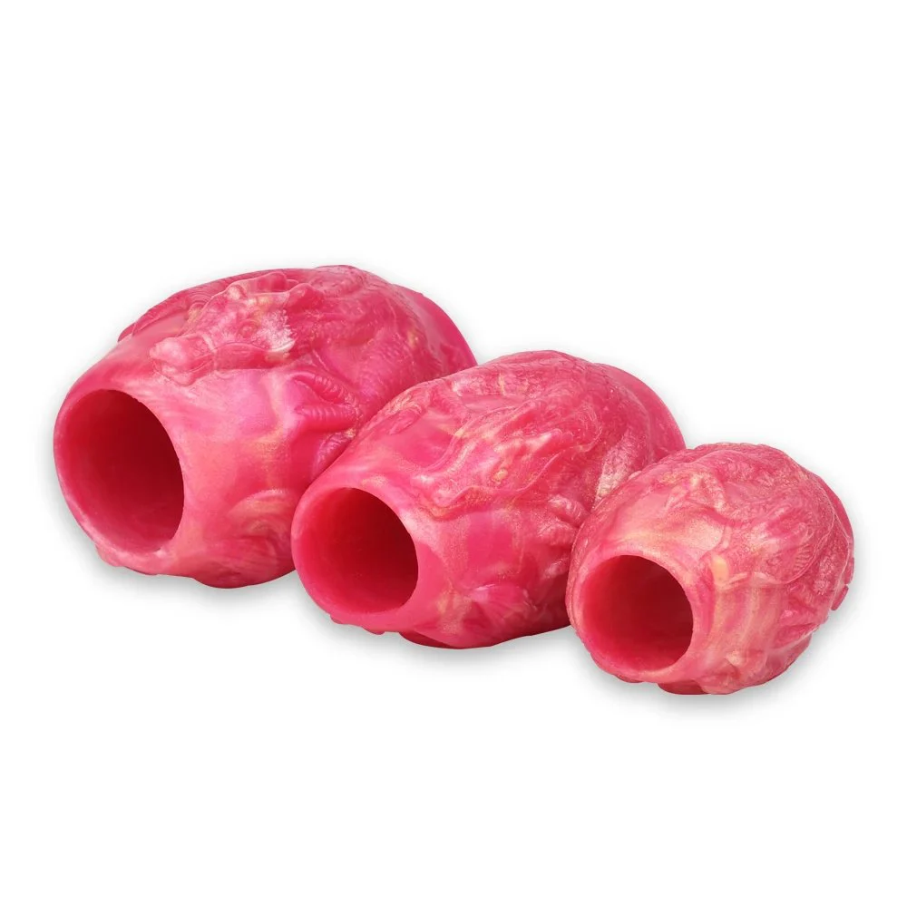 Adults Soft Silicone Knot for Dildo Phoenix Design Penis Enlargement Ring Anal Sex Stimulate Mixed Color Sex Toys for Men