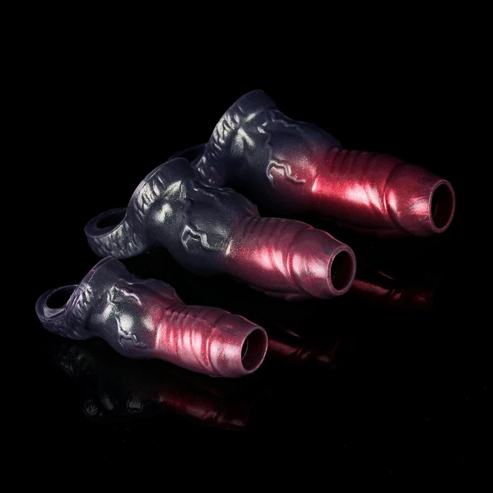 Big Knot Dog Dildo Penis Sheath Silicone Fantasy Cock Extender Sleeve Penis Monster Penis Sleeve