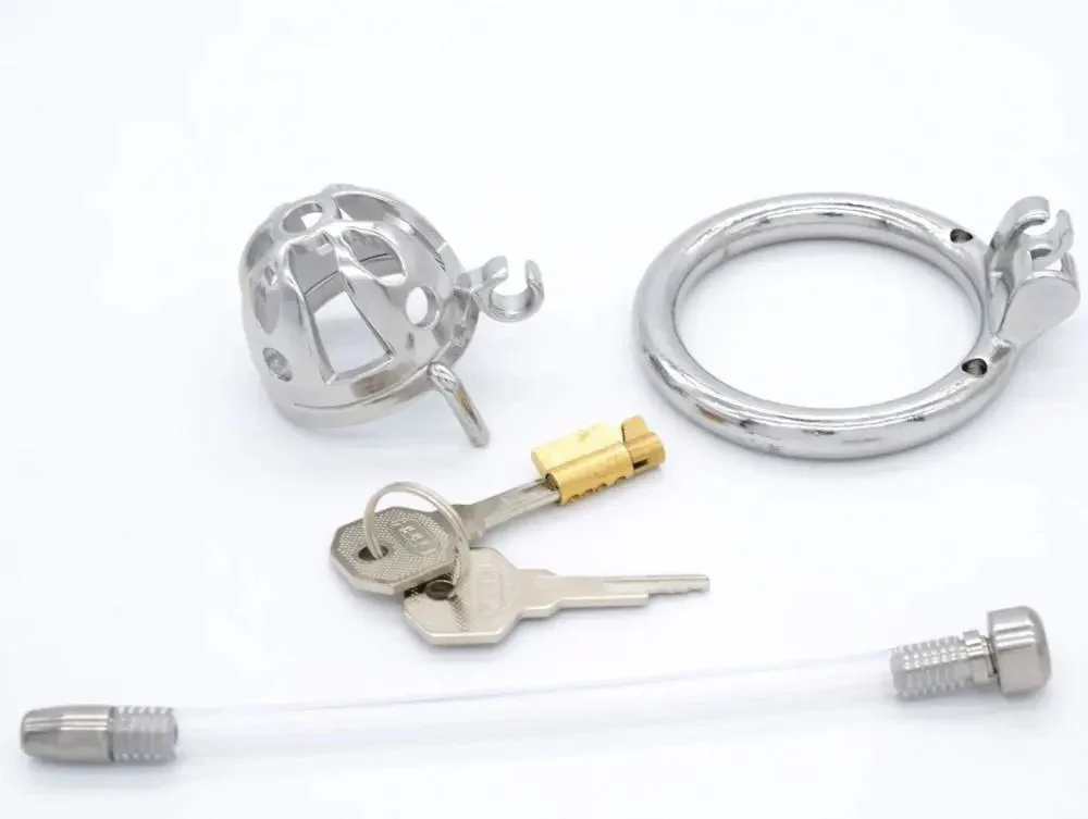 54mm 304 Stainless Steel Chastity Lock Penis Cage with Keyholder Male Chastity Device Chastity Cage