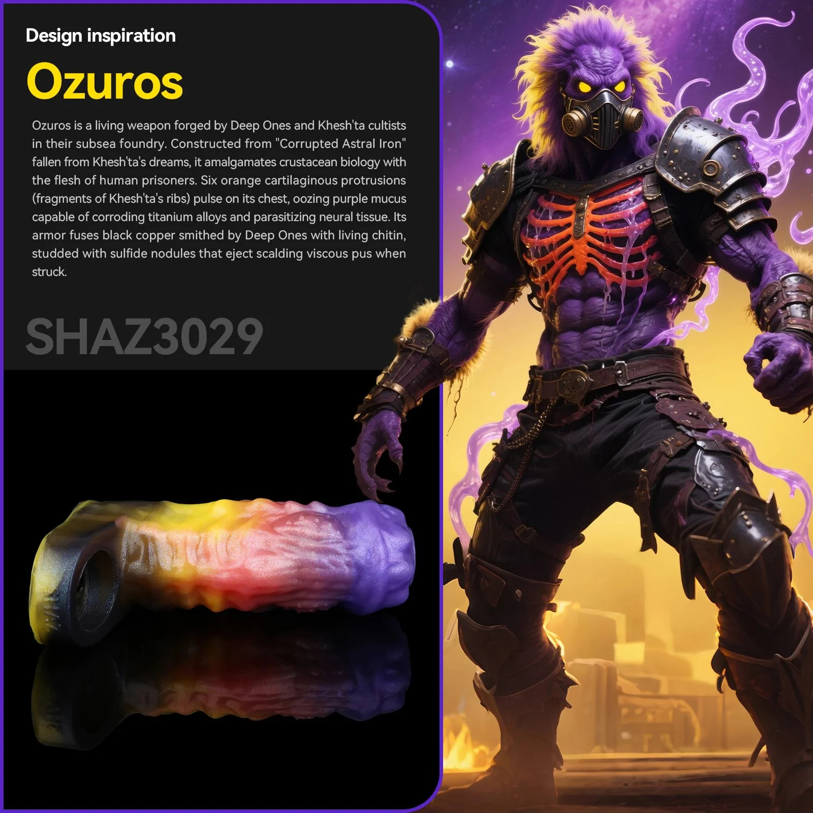 Allure Blaze Fantasy Monster Series Dildo Sleeve Safe Silicone Material Open Design Easy to Wear Male Penis Extender