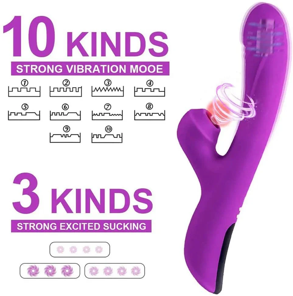 10 Kinds Strong Vibration Mode USB Magnetic Charging G-spot Stimulus Rabbit Vibrators