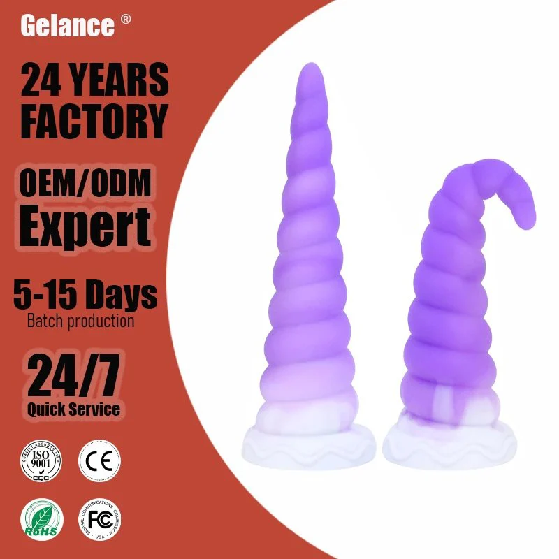 7.68in Silicone Anal Stretcher Spiral Butt Plug Soft Strong Suction Cup Hands-Free Waterproof Eco-Friendly Gelance Adult Toy for