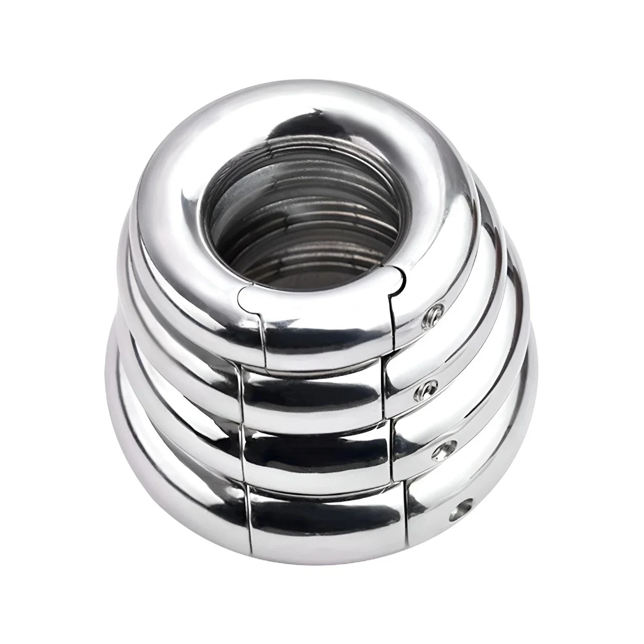 4 Size Heavy Stainless Steel Testicle Stretchers Scrotum Penis Cock Ring Metal Locking Pendant Ball Weight Adult Sex Toys