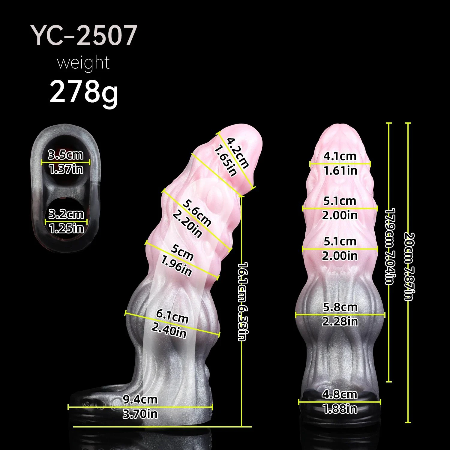 7.87-inch Peach Pink Series Medical-grade Silicone Dildo Sleeve Effectively Lengthens and Enlarges for Male Adult Toys
