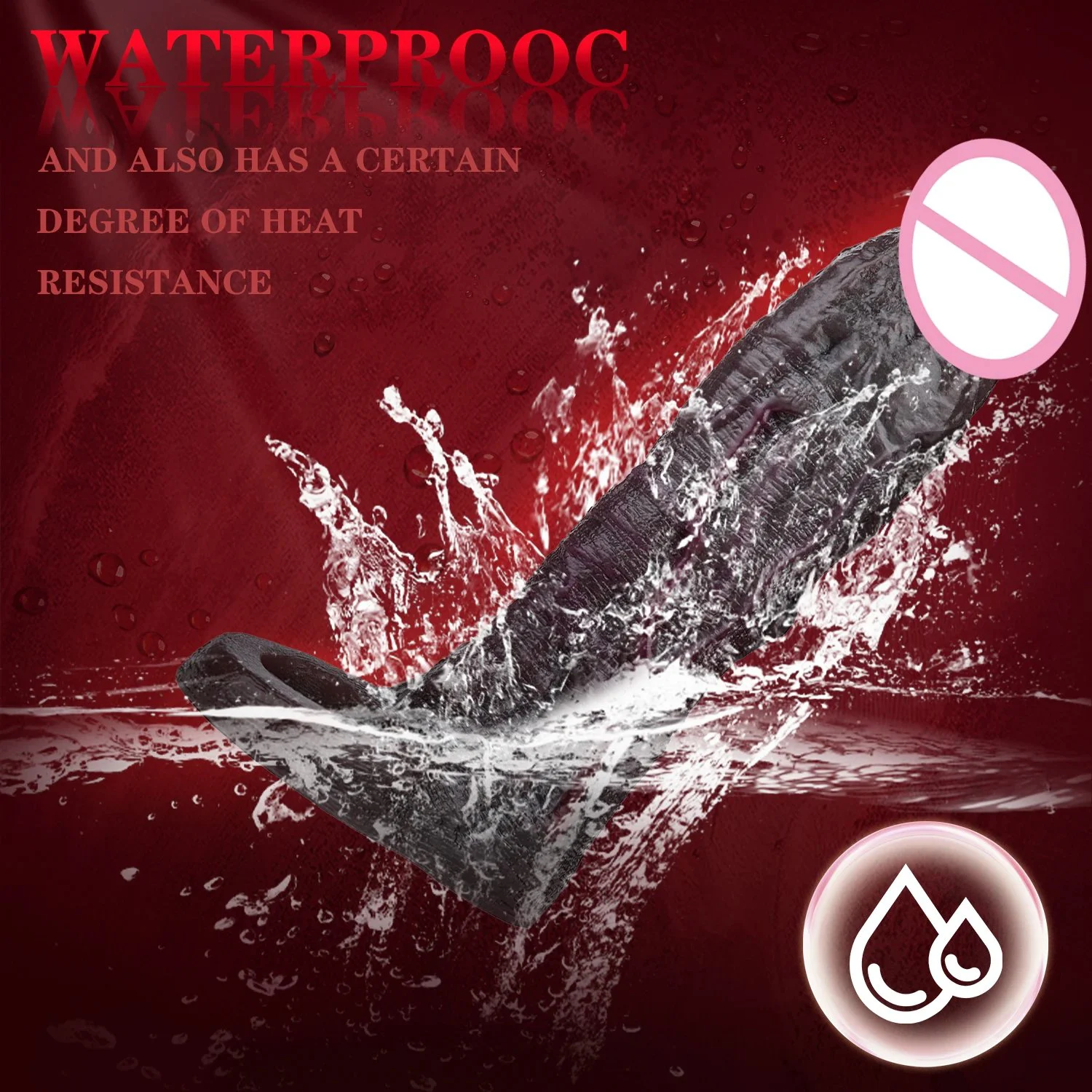 9.06in Silicone Male Penis Extender Realistic Texture and Touch Experience Intense Sensation Easy to Wear Adult Toy for Couples