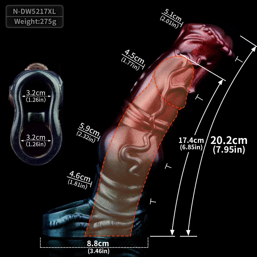Animal Penis Sleeve Male Sex Toys Big Knot Clitoris G-spot Stimulate Delay Ejaculation Cock Sheath Stretcher for Men Couple