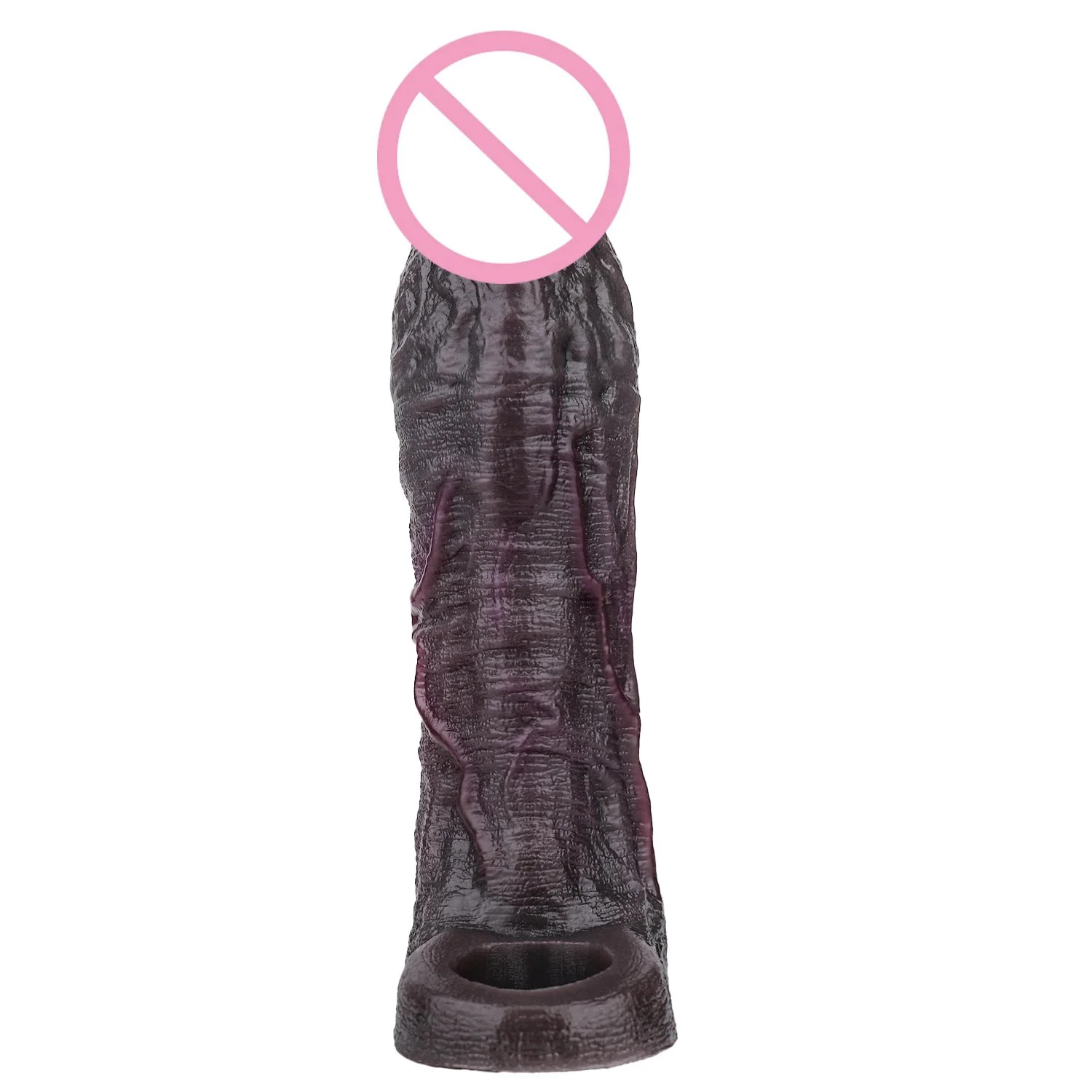 9.06in Silicone Male Penis Extender Realistic Texture and Touch Experience Intense Sensation Easy to Wear Adult Toy for Couples