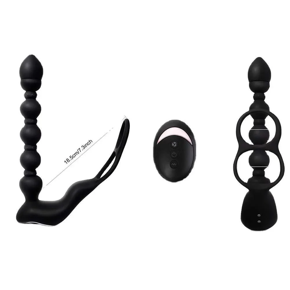 Anal Plug Vibrator for Men-100% Waterproof Silicone with Male Plug