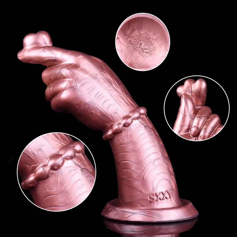 Anal Sexy Toy With Suction Cup Finger Silicone Dildo Sex Toy for Women Men