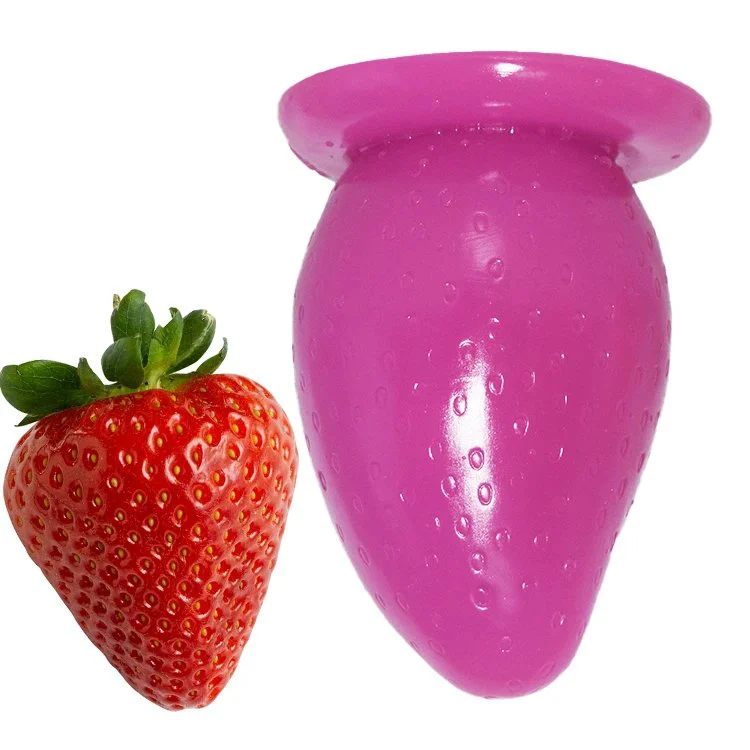 5 Big Rough Fruit Strawberry Seed Surface Anal Toys Anus Male Prostate Massage 3 Inch extra Thick Strawberry Dildo for Anal