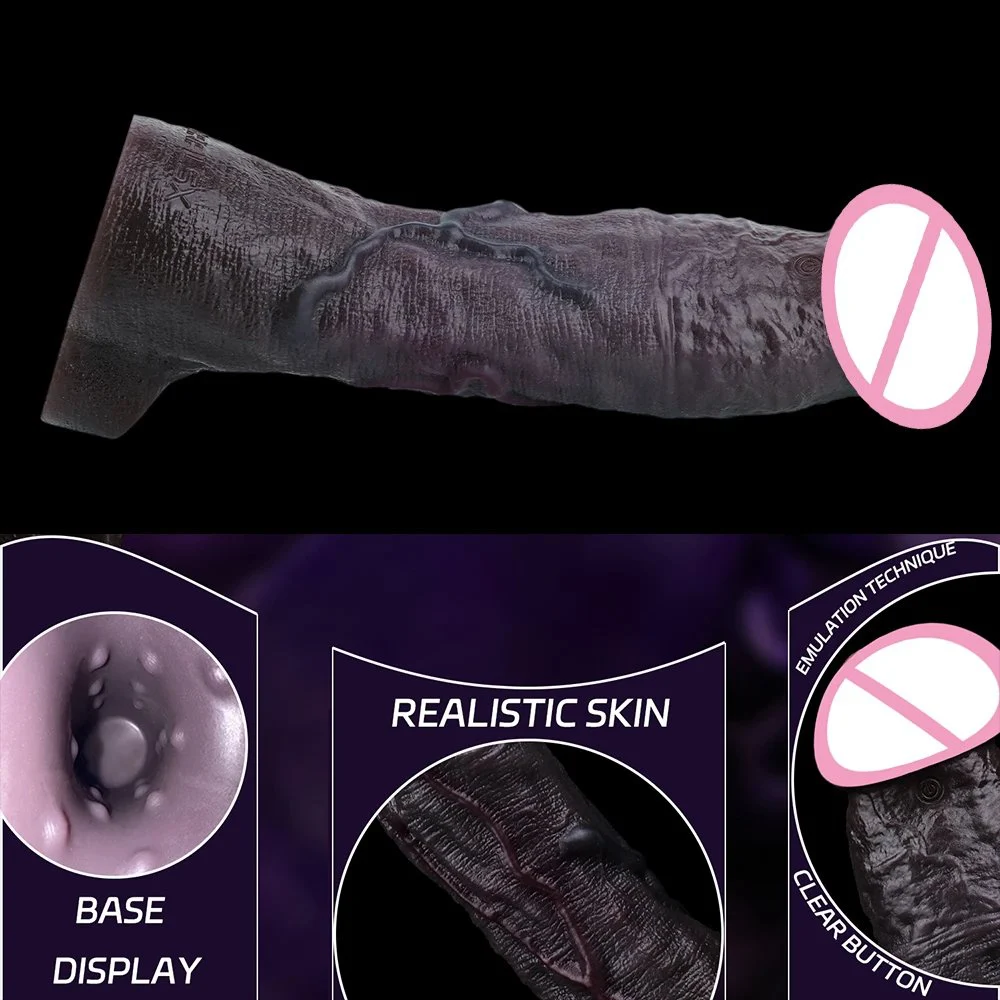 9.05 Inch Medical Grade Silicone Vibrating Penis Extension Sleeve Soft Realistic Design Wearable Male Enhancer