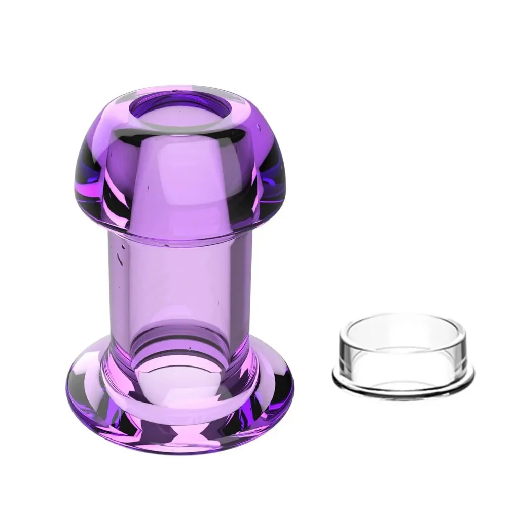 4-Piece Hollow Tunnel Anal Butt Plug Set Waterproof Eco-Friendly Pure Natural Plants for Beginners Advanced Sex Toy