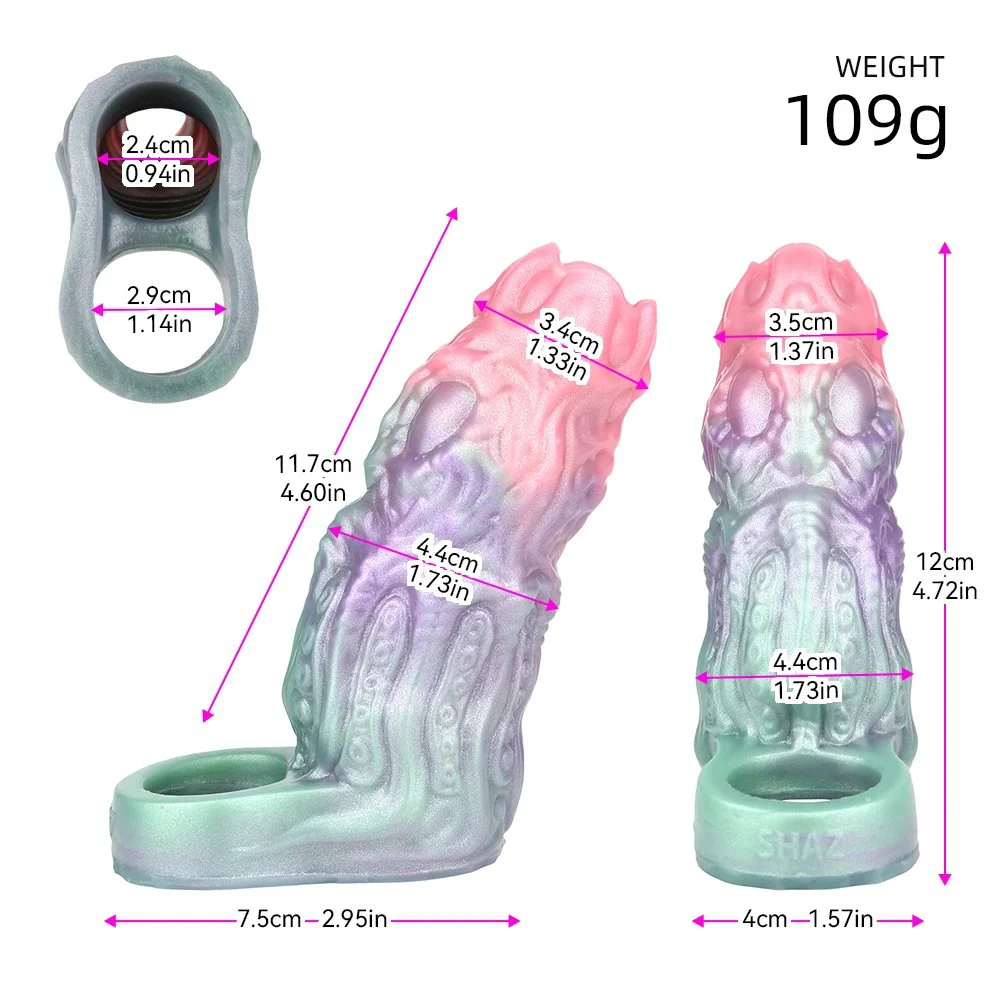 Abyssal Tendril Easy to Carry Penis Extender, Soft and Safe Silicone Material Suitable for Male Sex Toys